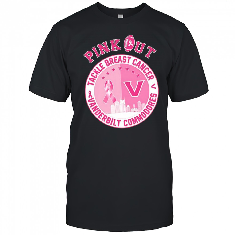 Pink Out Tackle Breast Cancer x Vanderbilt Commodores team shirt