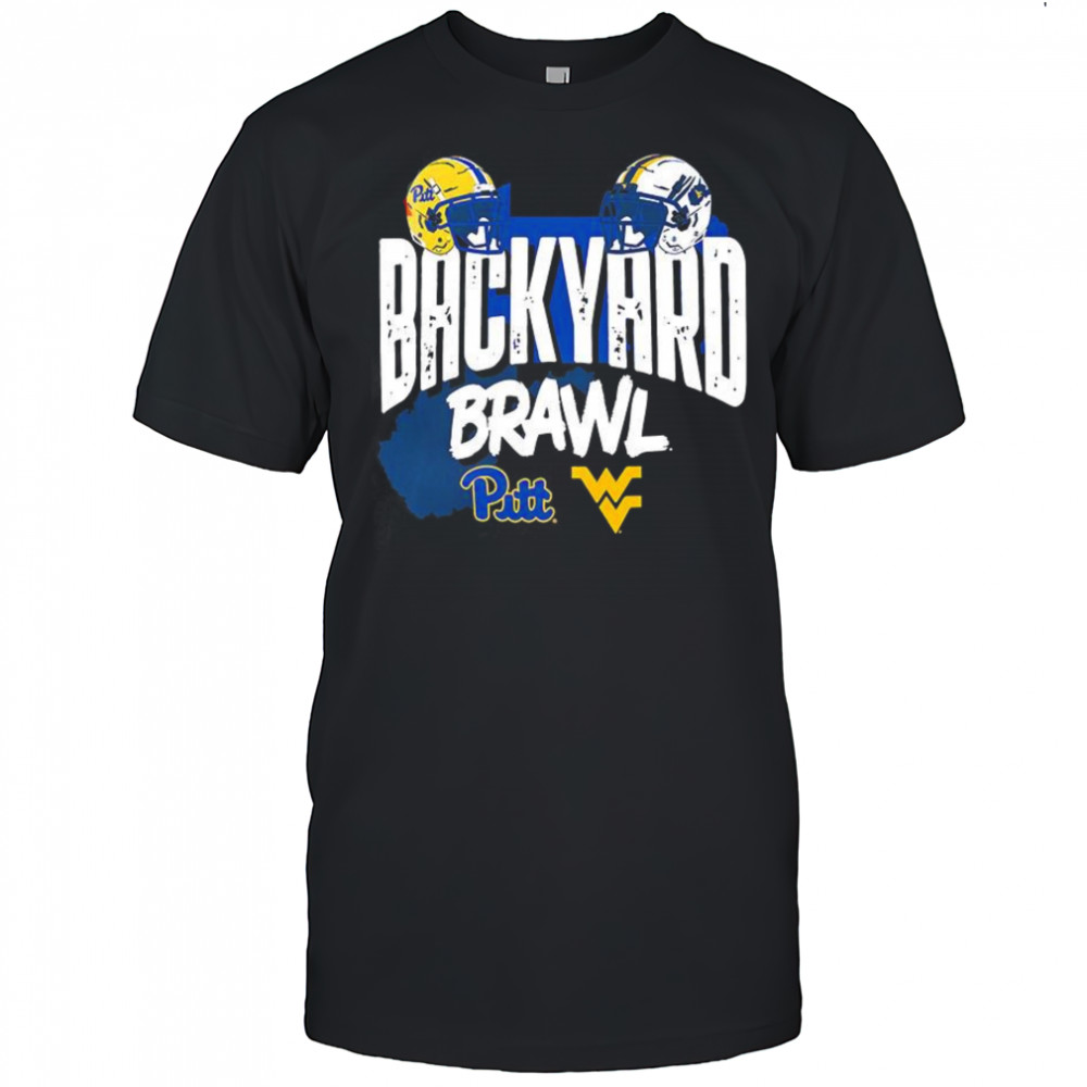 Pitt Panthers vs West Virginia Mountaineers Backyard Brawl helmet shirt