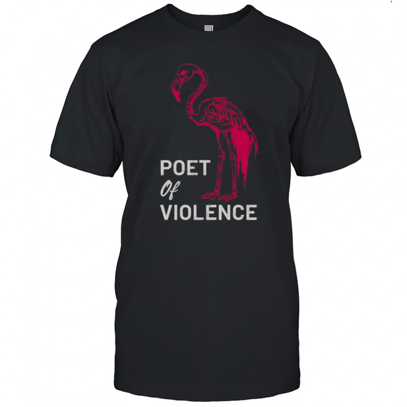Poet Of Violence Flamingo Skeleton T-Shirt