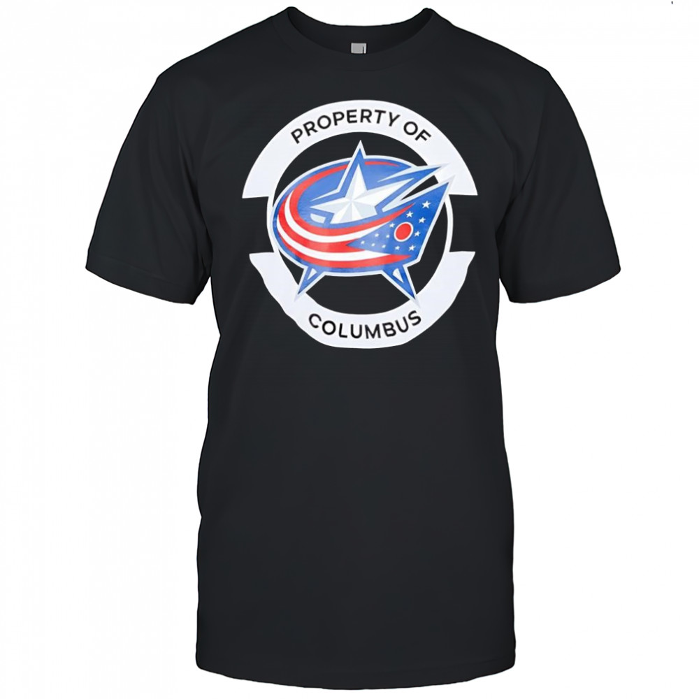 Property Of Columbus Blue Jackets logo shirt