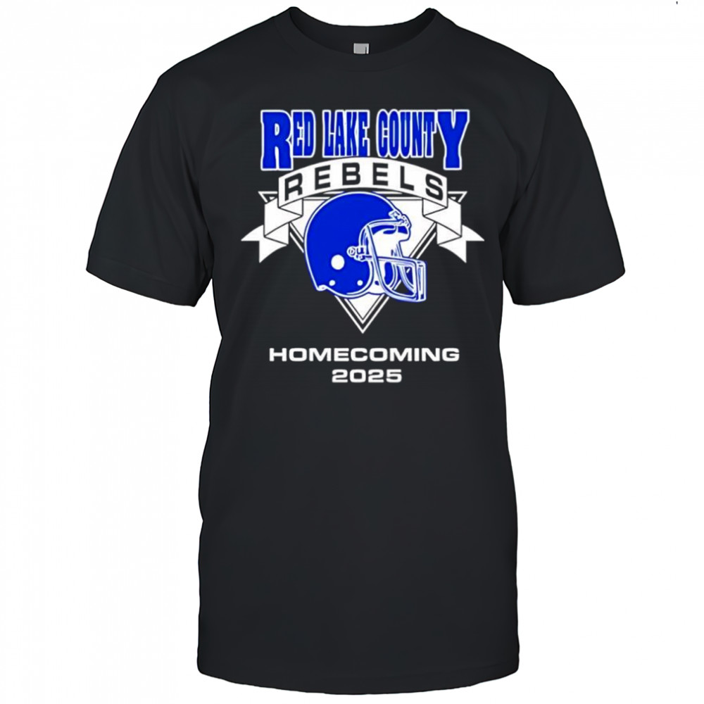 Red Lake County Rebels Homecoming 2025 helmet logo shirt