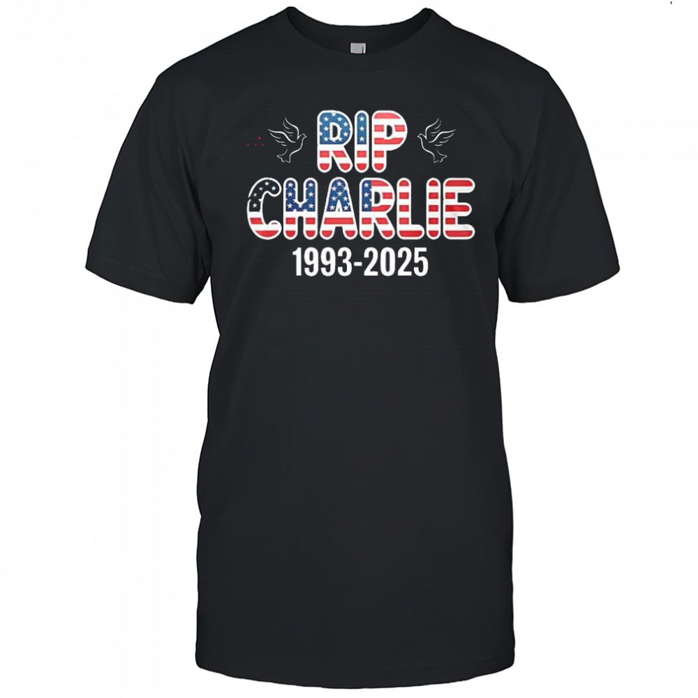 Rip Charlie 1993 2025 American flag shirt