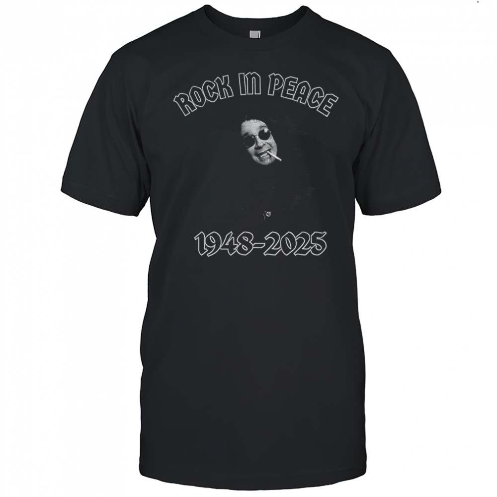 Rock in peace Ozzy Osbourne smoking 1948 2025 memorial shirt