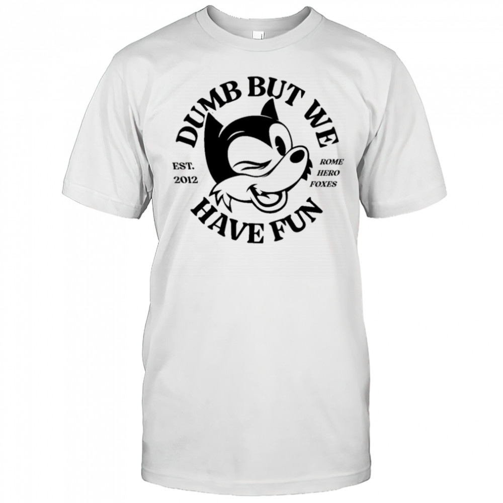 Rome Hero Foxes Dumb But We Have Fun Est 2012 Felix Cat T-Shirt