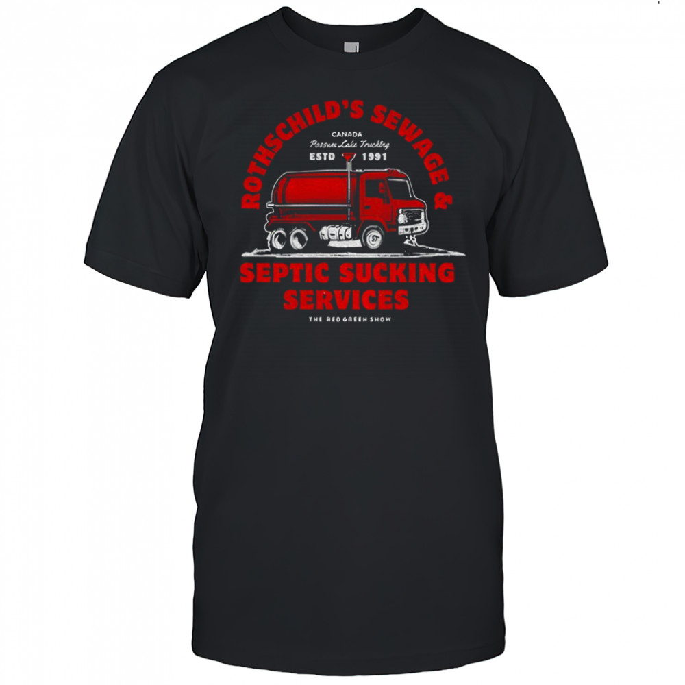 Rothschild’s sewage and septic sucking services distressed est 1991 shirt