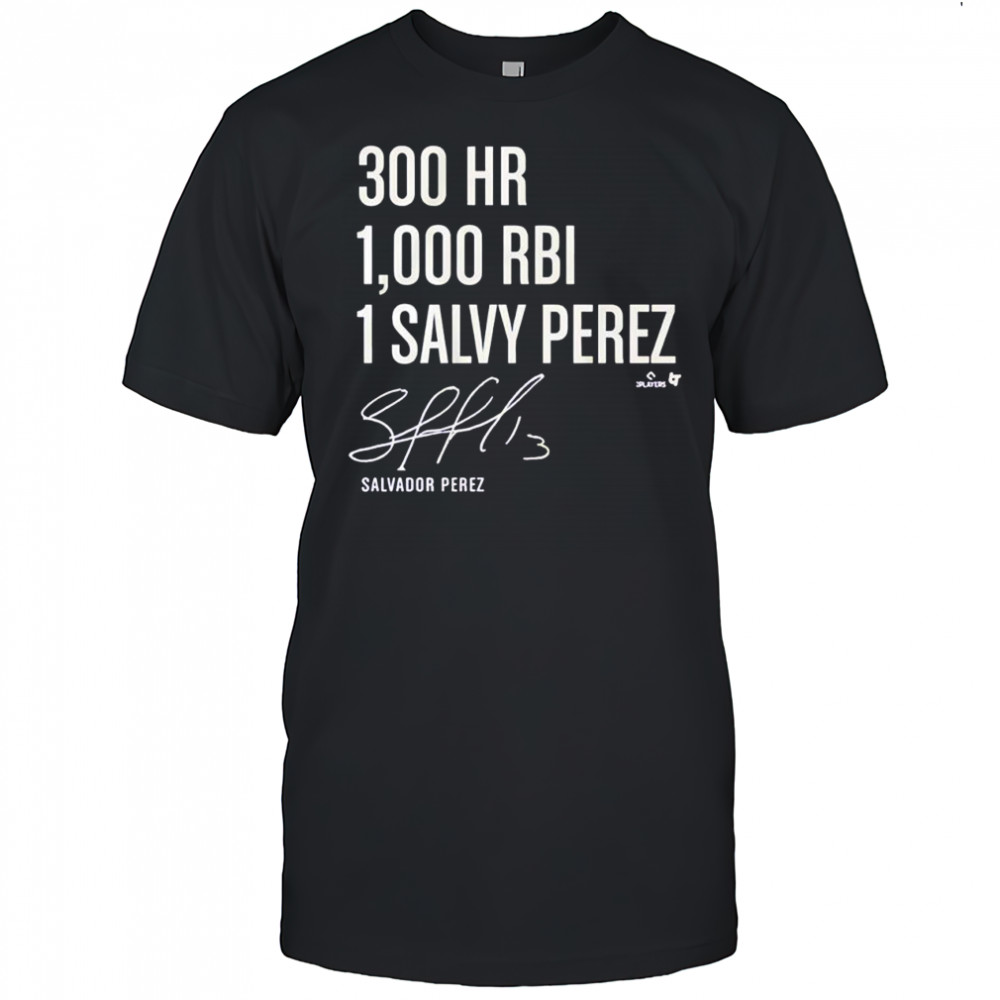 Salvador Perez 300 Homers & 1000 RBI signature shirt