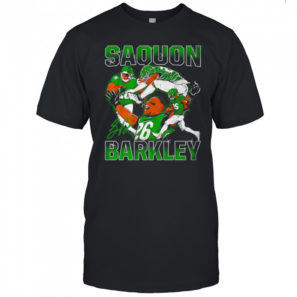 Saquon Barkley Masterpiece graphic signature shirt