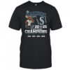 Seattle Mariners AL West Division Champions 2025 mascot skyline shirt