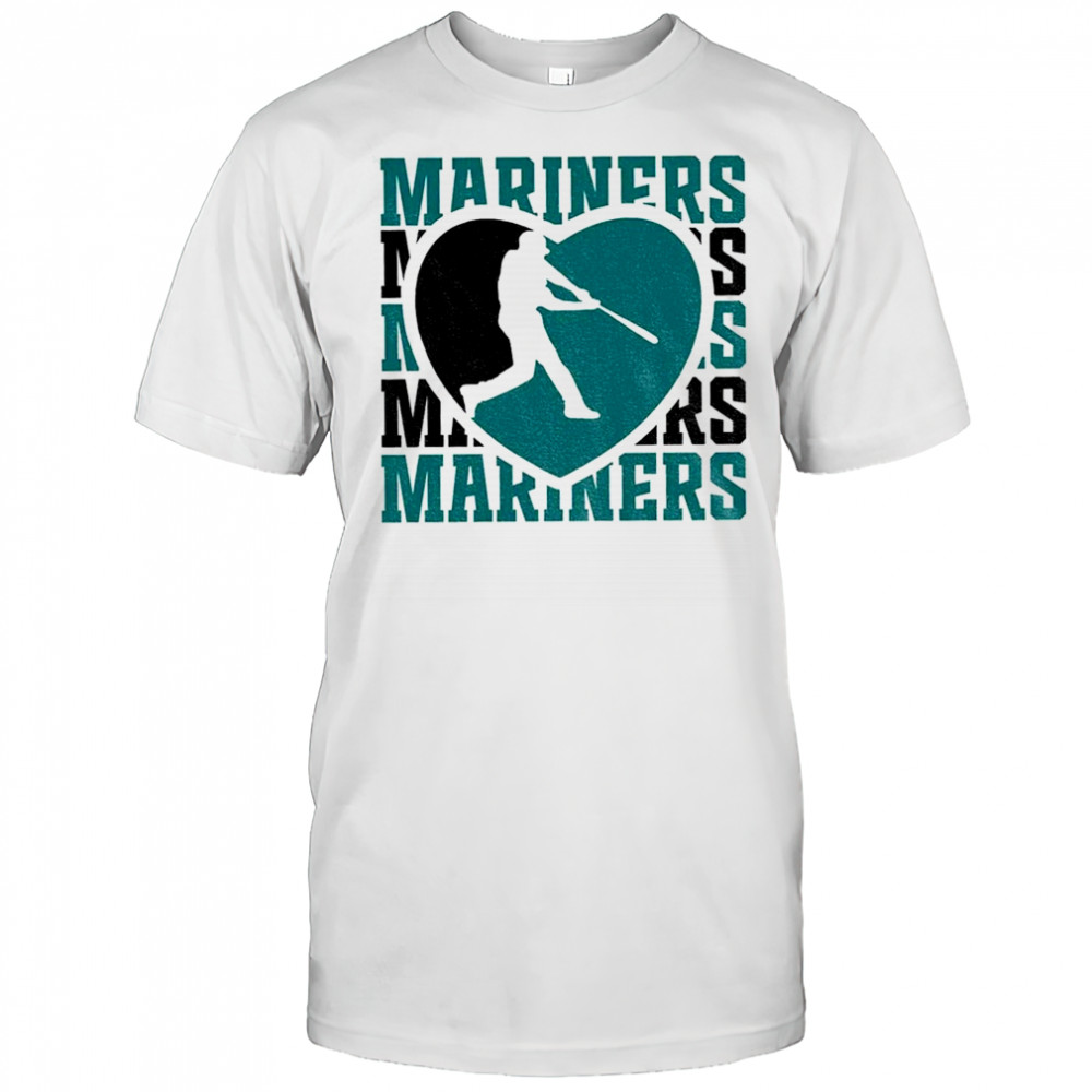 Seattle Mariners Baseball logo heart MLB for fan t-shirt