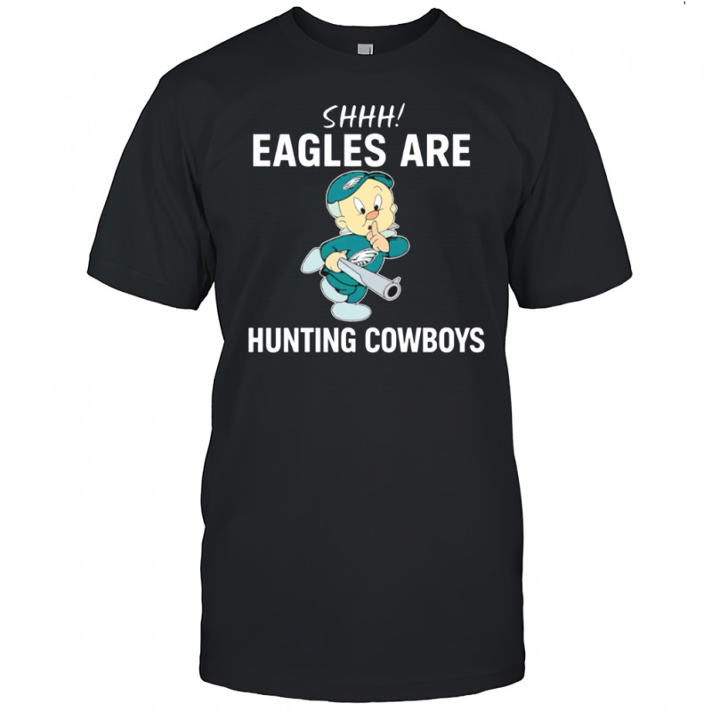 Shhh Eagles Are Hunting Cowboys Elmer Fudd cartoon graphic shirt