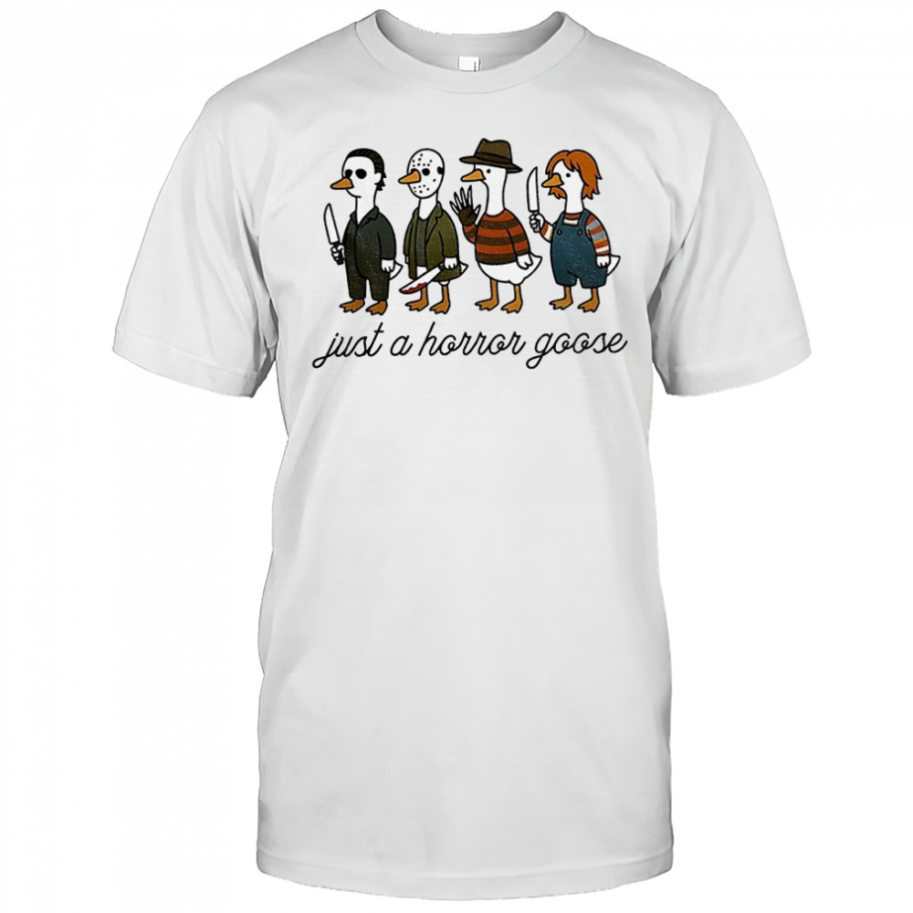 Silly Goose Clipart Just a horror Goose Happy Halloween 2025 shirt