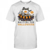 Skeleton summer beach just waiting for Happy Halloween 2025 shirt