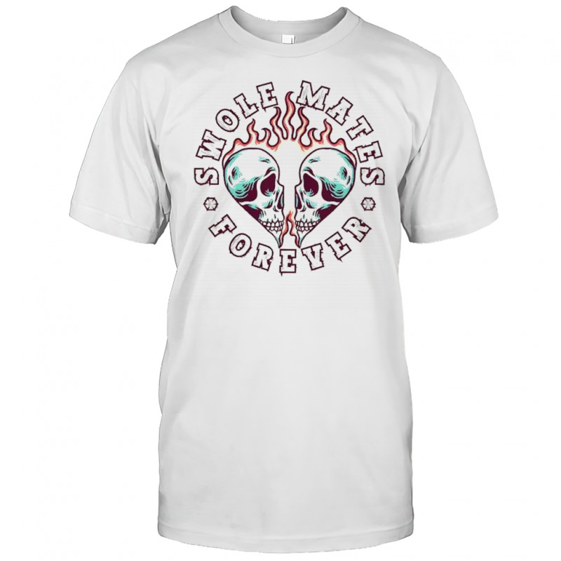 Skull heart swole mates forever retro shirt