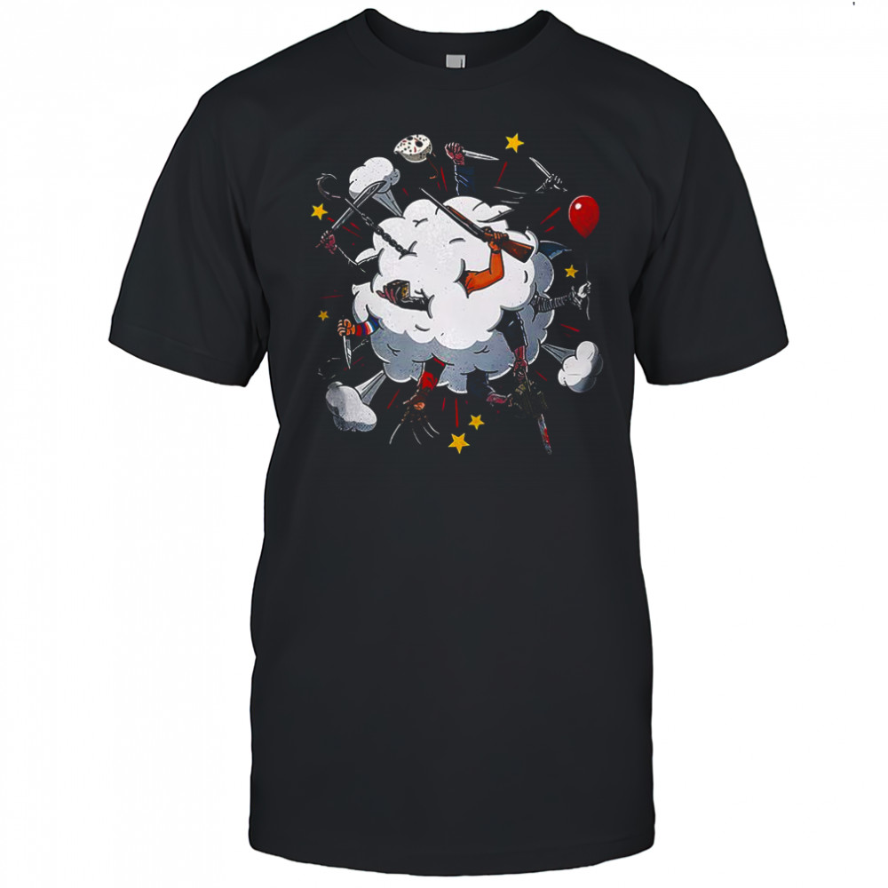 Slashers fight horror movie villain hallowenn shirt