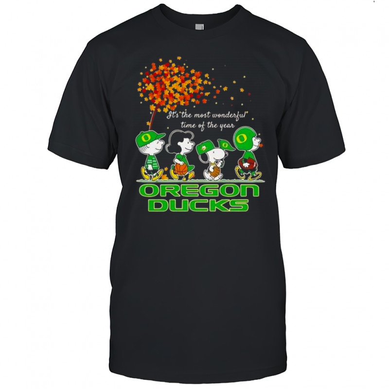 Snoopy And Friends Oregon Ducks Sports Team It’s The Most Wonderful Time Of The Year Autumn T-Shirt Snoopy And Friends Oregon Ducks Sports Team It’s The Most Wonderful Time Of The Year Autumn T-Shirt