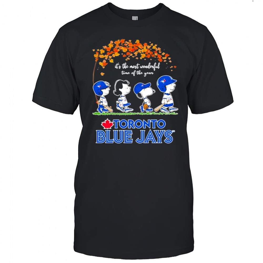 Snoopy And Friends The Peanuts Toronto Blue Jays It’s The Most Wonderful Time Of The Year T-shirt