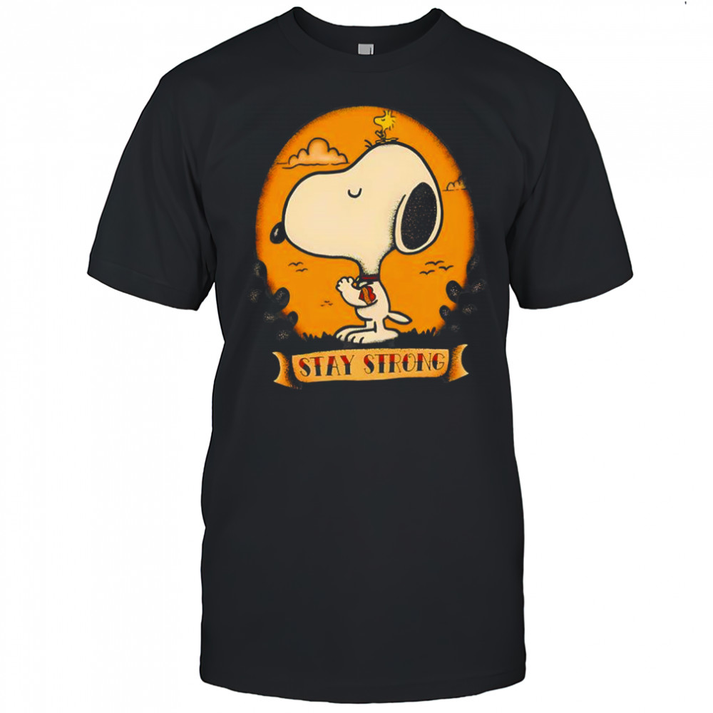Snoopy and Woodstock stay strong graphic shirt