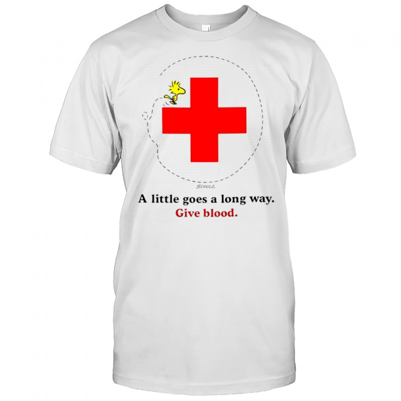 Snoopy Blood Drive a little goes a long way shirt
