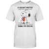 Snoopy It Doesn’t Matter What You Think Of Me Because My Imaginary Friends T-Shirt