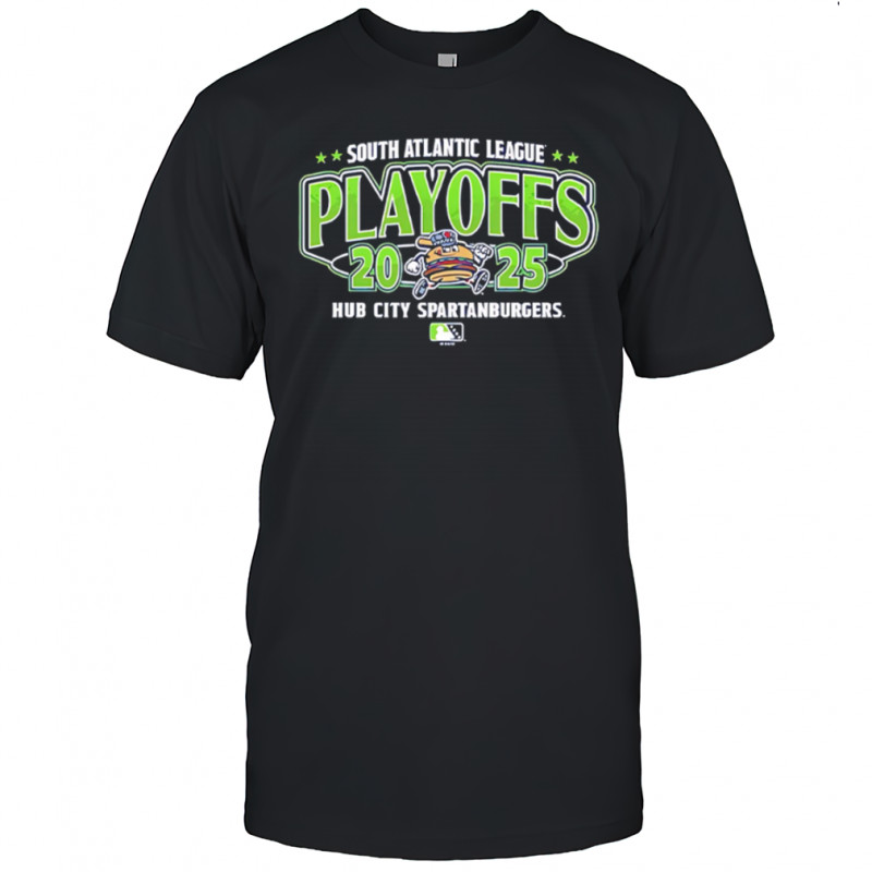 South Atlantic League Playoffs 2025 Hub City Spartanburgers Baseball shirt