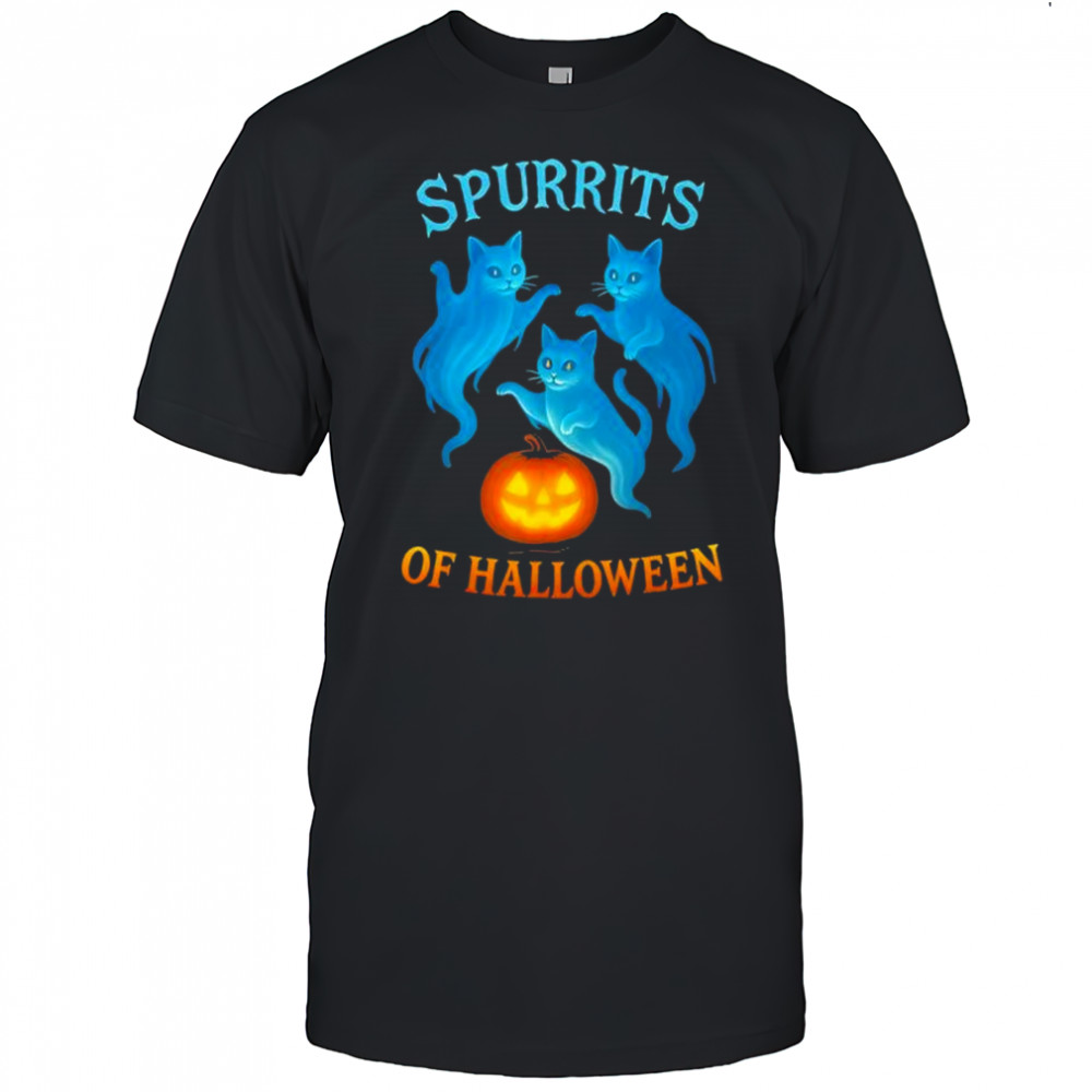 Spurrits of Halloween Ghost Cats Funny Cat Lovers shirt