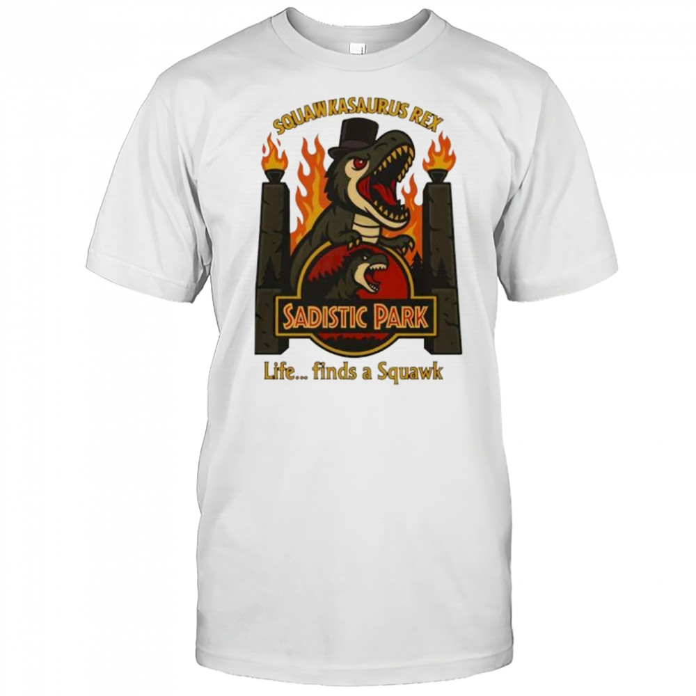 Squawkasaurus Rex Sadistic Park Dinosaur Penguin shirt