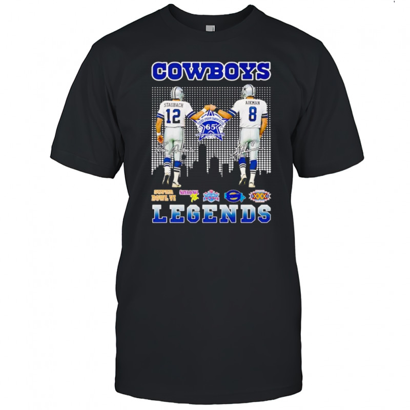 Staubach and Aikman Cowboys Legends signature shirt