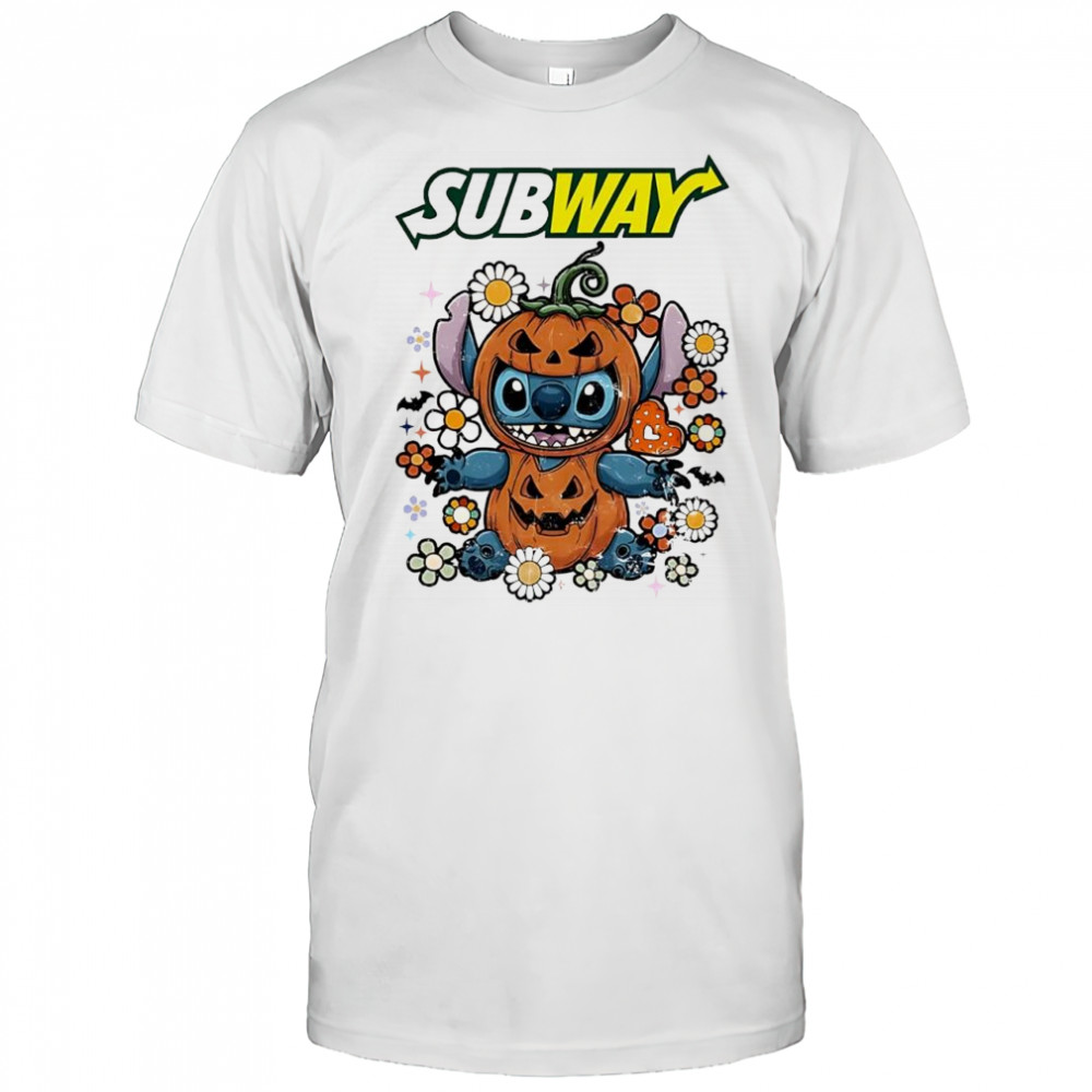 Stitch Halloween with Subway logo shirt