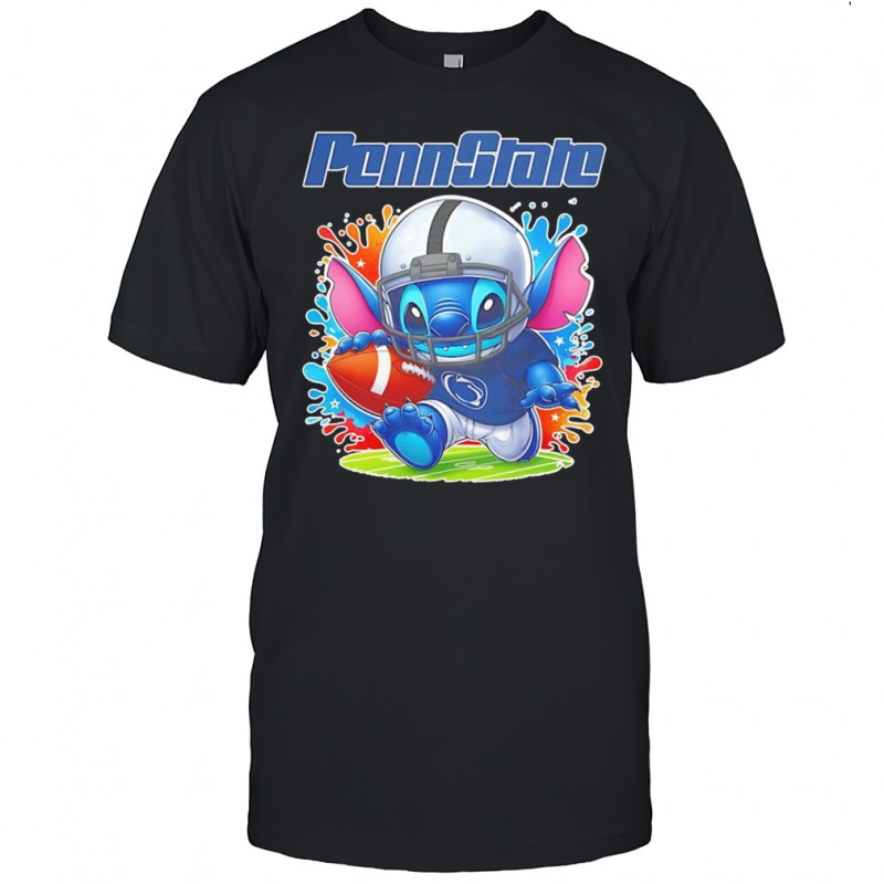 Stitch X Penn State Nittany Lions football colorful graphic shirt