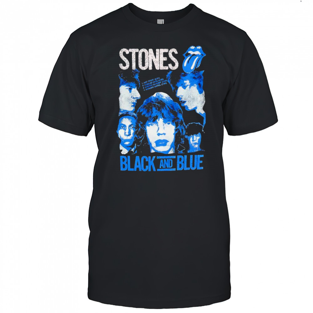 Stones black and blue shirt