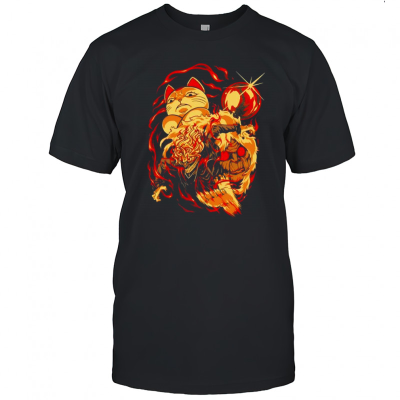 Takakura Ken Okarun and Turbo Granny DanDaDan gold ball anime character shirt