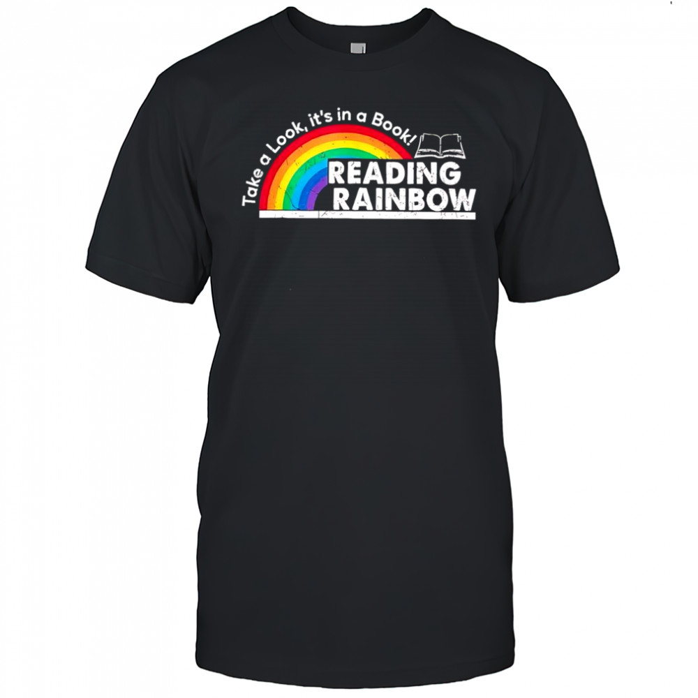 Take a look it’s in a book retro reading book lover shirt