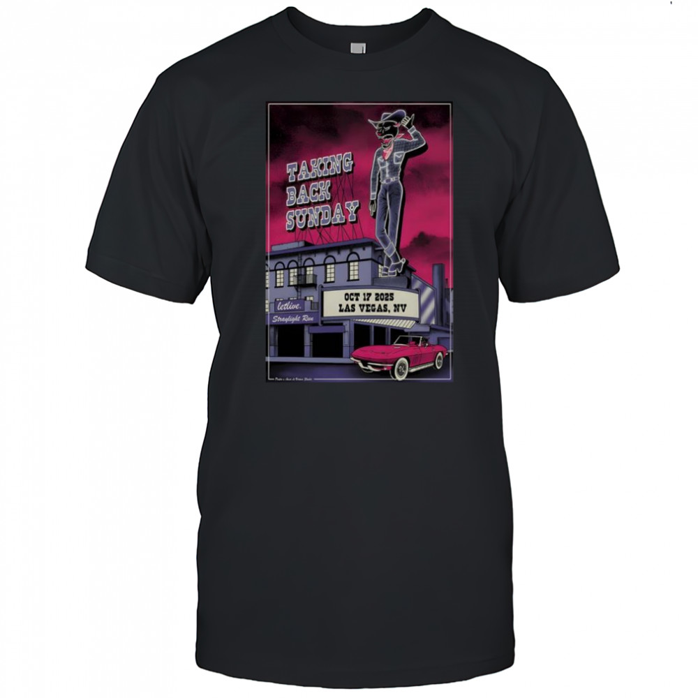 Taking Back Sunday Oct 17 2025 Las Vegas NV poster shirt