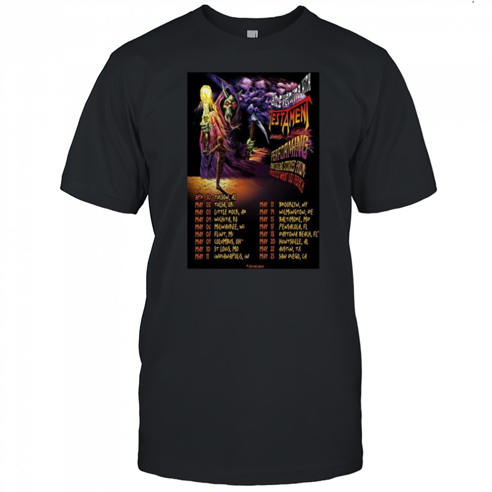 Testament An Evening Practice What You Preach Tour 2025 T-shirt