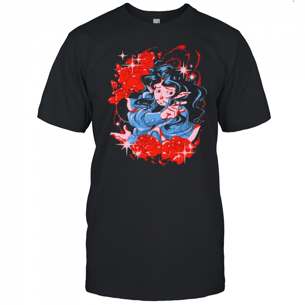 The Brightness Of Roses Waifu Anime T-shirt