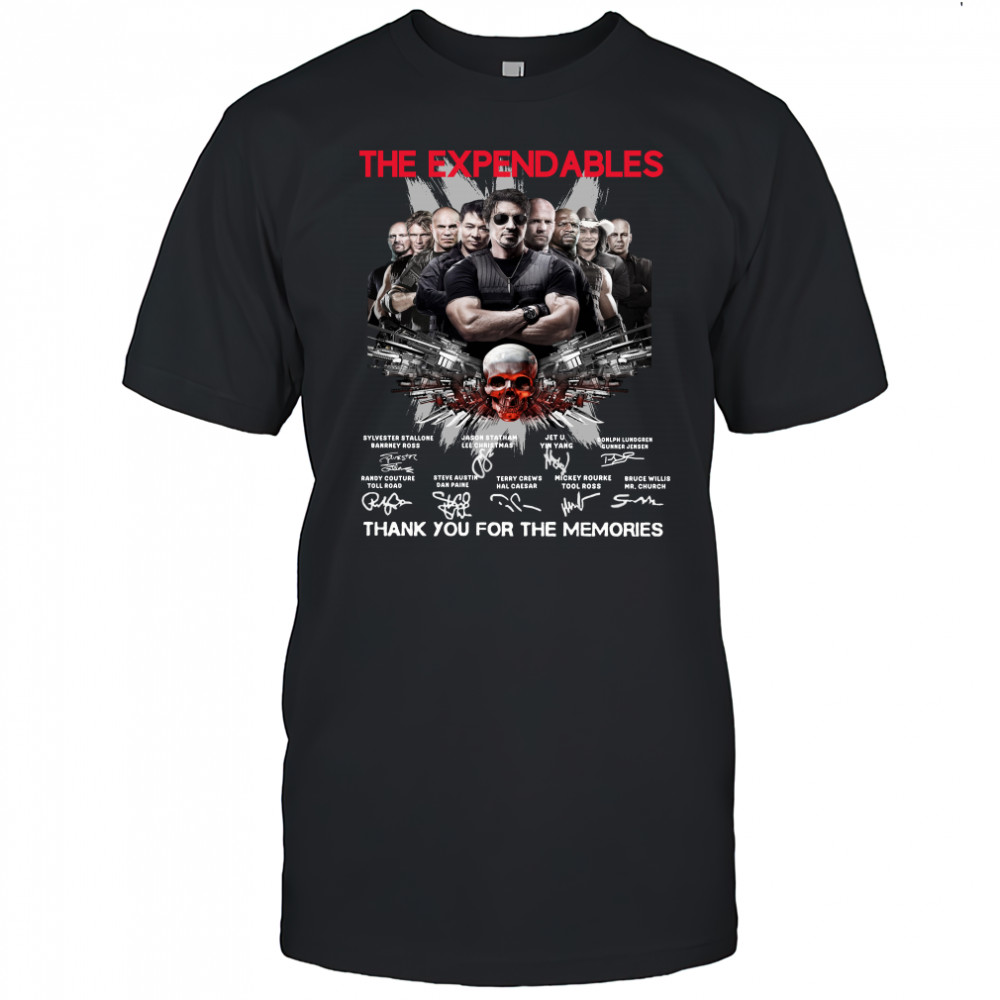 The Expendables thank you for the memories signatures shirt