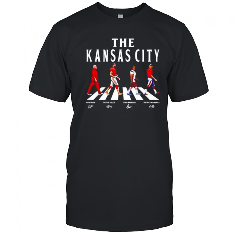 The Kansas City Chiefs Abbey Road signatures Football NFL 2025 shirt