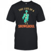 The life of a showghoul retro halloween show skeleton girl shirt