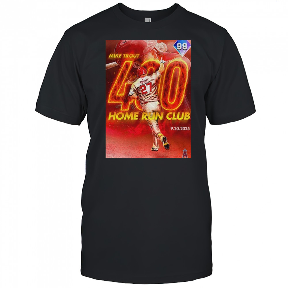 The Mike Trout 400 Home Run Club Card shirt