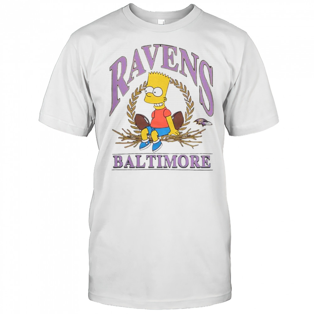 The Simpsons Bart X Baltimore Ravens T-Shirt