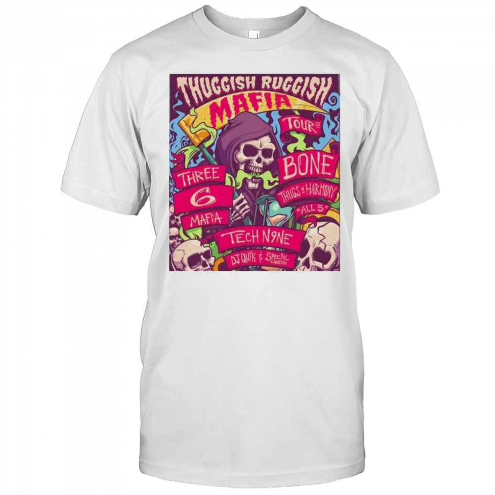 Thuggish ruggish mafia tour bone thugs harmony all tech n9ne Dj Quik and special guests shirt