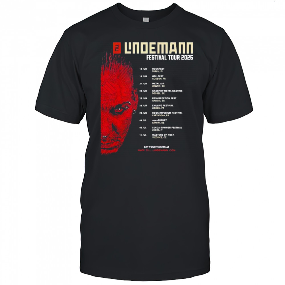 Till Lindemann Festival Tour 2025 Dates T-shirt