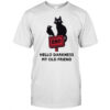 Tokyo tiger black cat and crow washed hello darrkness my old friend end shirt