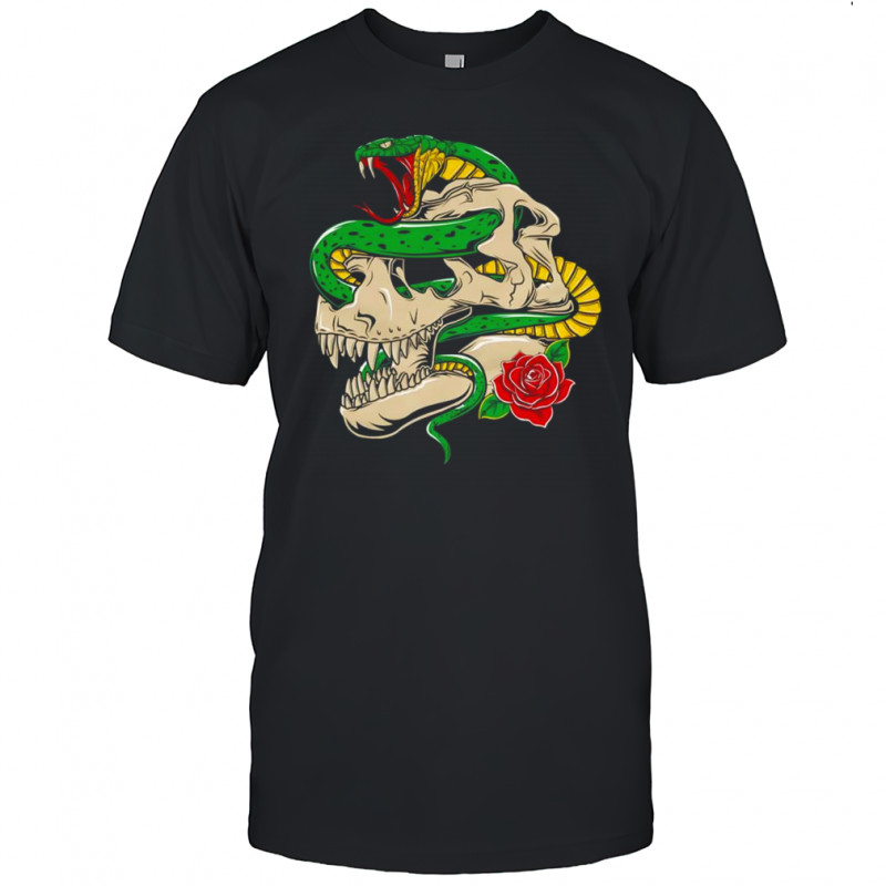 Traditional T-Rex rose shirt