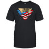 Usa camo skull American flag wings and mohawk shirt
