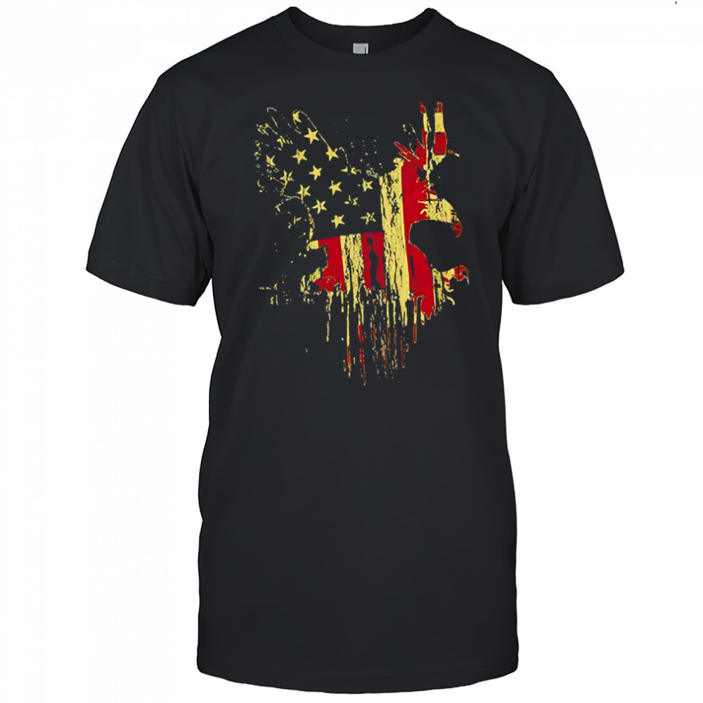 USA Flag American Eagle Glory Splatter Military Veteran Patriotic Army Marine shirt