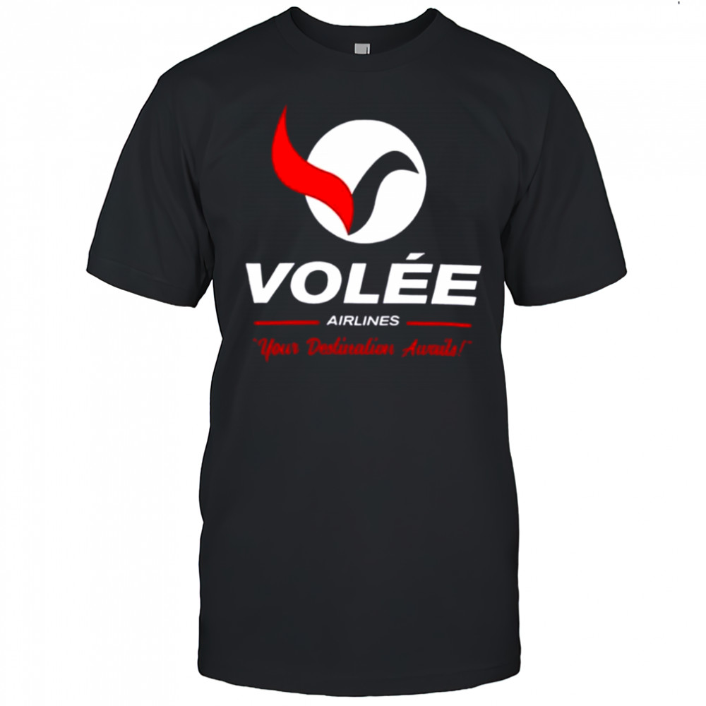 Volée Airlines Your Destination Awaits Logo T-Shirt
