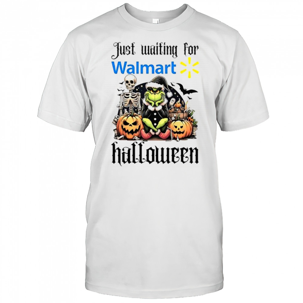 Walmart Grinch just waiting for Halloween goth graphic shirt