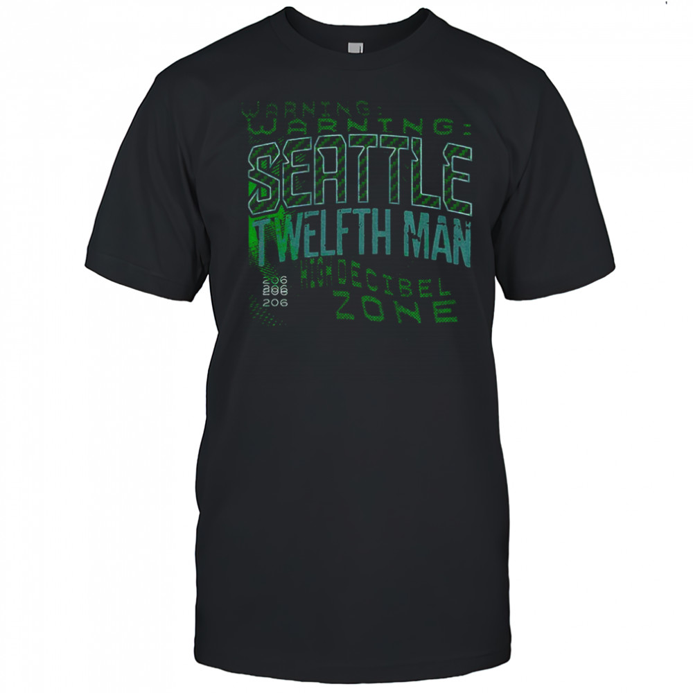 Warning Seattle Mariners twelfth man high decibel zone shirt