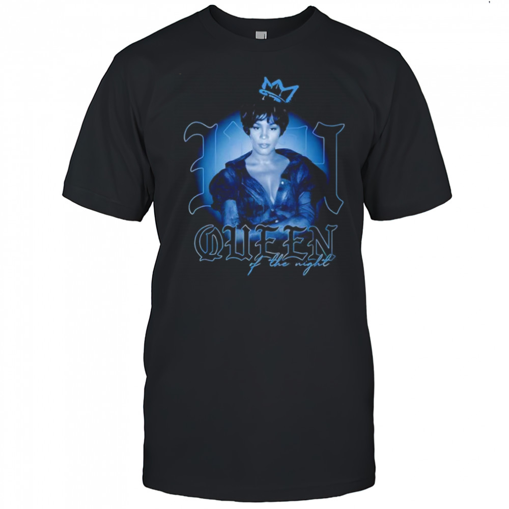 Whitney Houston Queen of the night black shirt